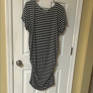 Black and White Striped Dress Maternity